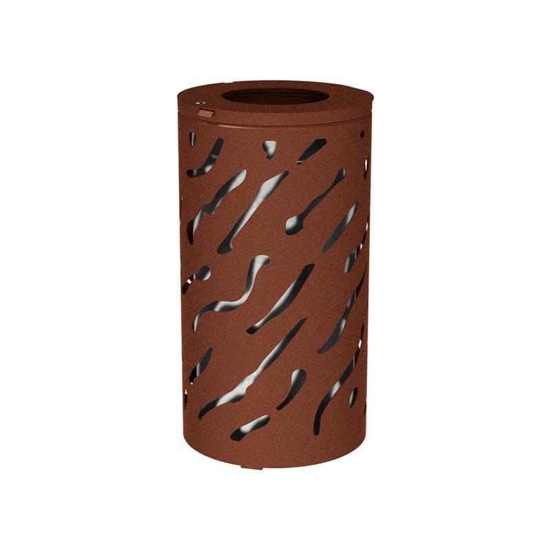 Abfallkorb Venedig in Rost Corten-Optik