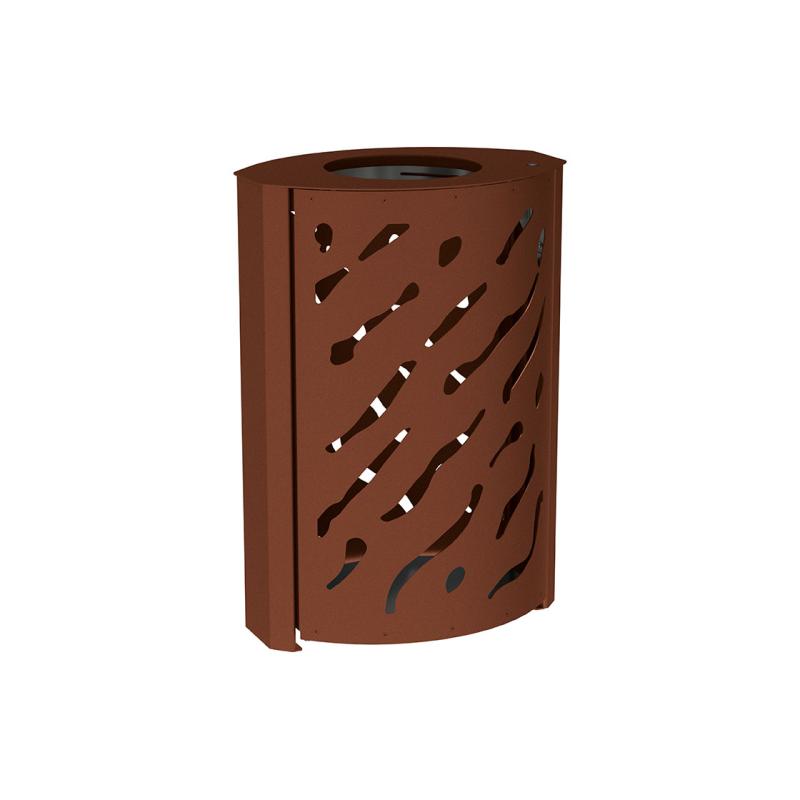 Abfallkorb Venedig in Rost Corten-Optik