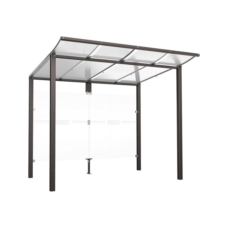 Wartehalle Modulo Seitenansicht Securitglas