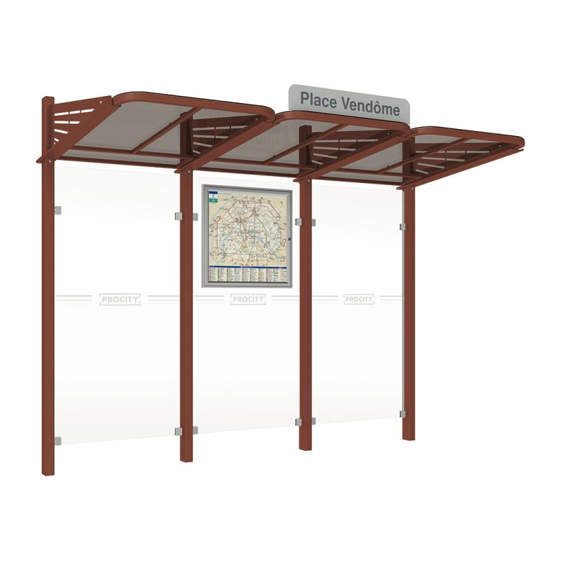 Buswartehalle Convi in Rost Corten-Optik