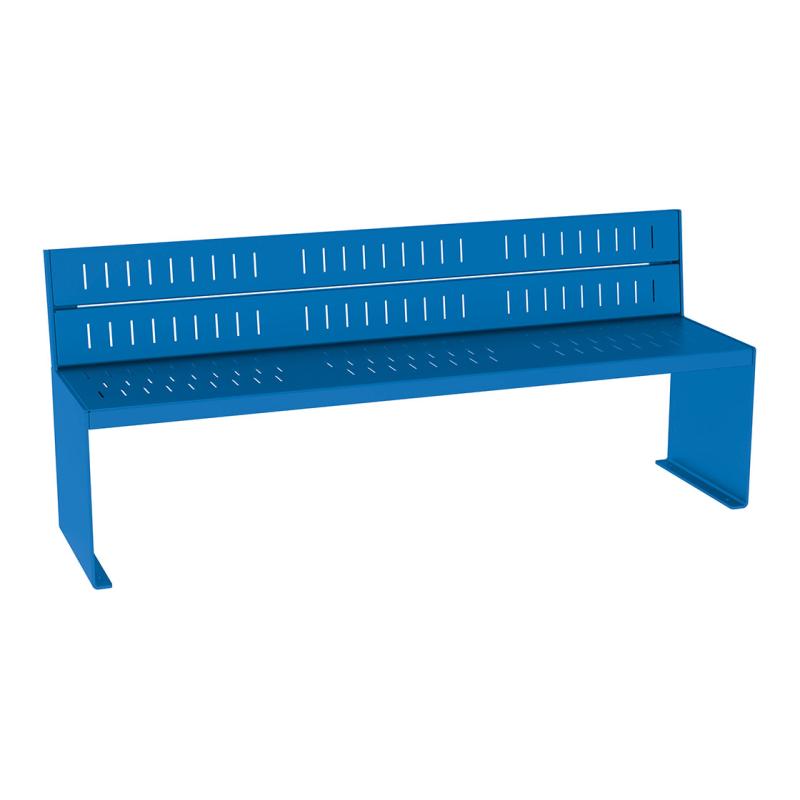 KUBE Sitzbank Stahl in Blau