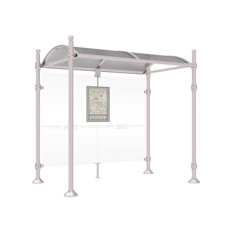 Buswartehalle Province Kugel in Seidengrau RAL 7044 / Procity-Grau