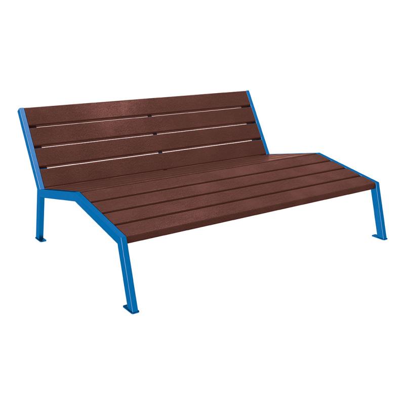 Liegestuhl Silaos Recycling-Kunststoff in Blau