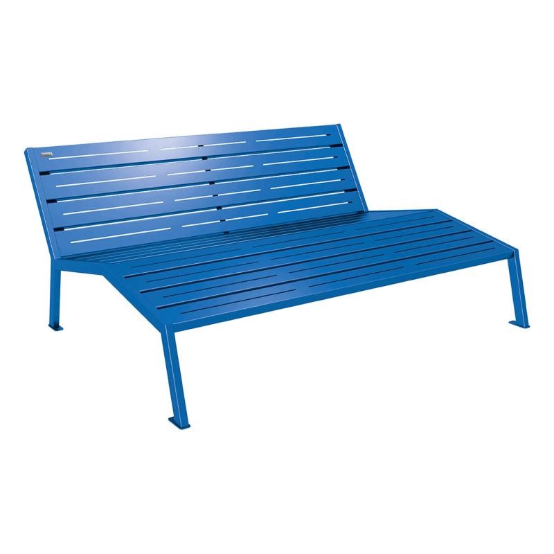 Liegestuhl Silaos aus Stahl in Blau