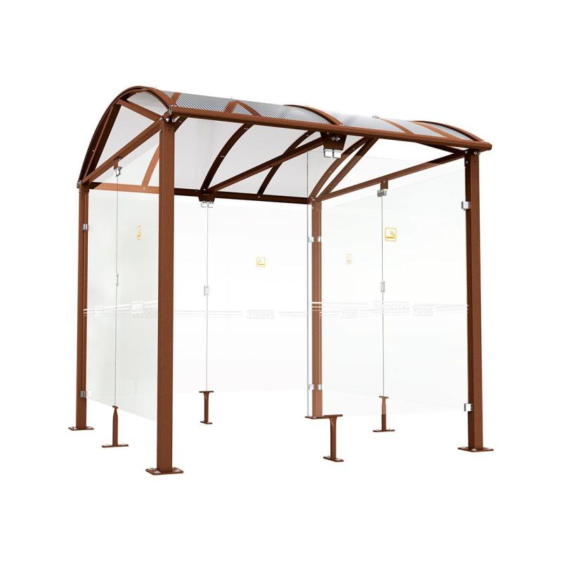 Raucherunterstand Klassik Large in Rost Corten-Optik