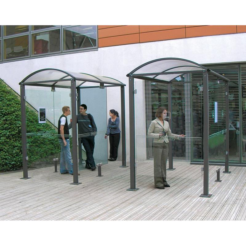 Raucherunterstand Klassik Medium Seitenansicht