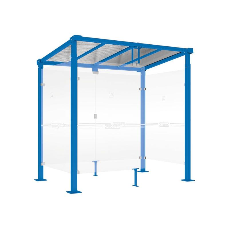 Raucherunterstand Milano in Enzianblau RAL 5010