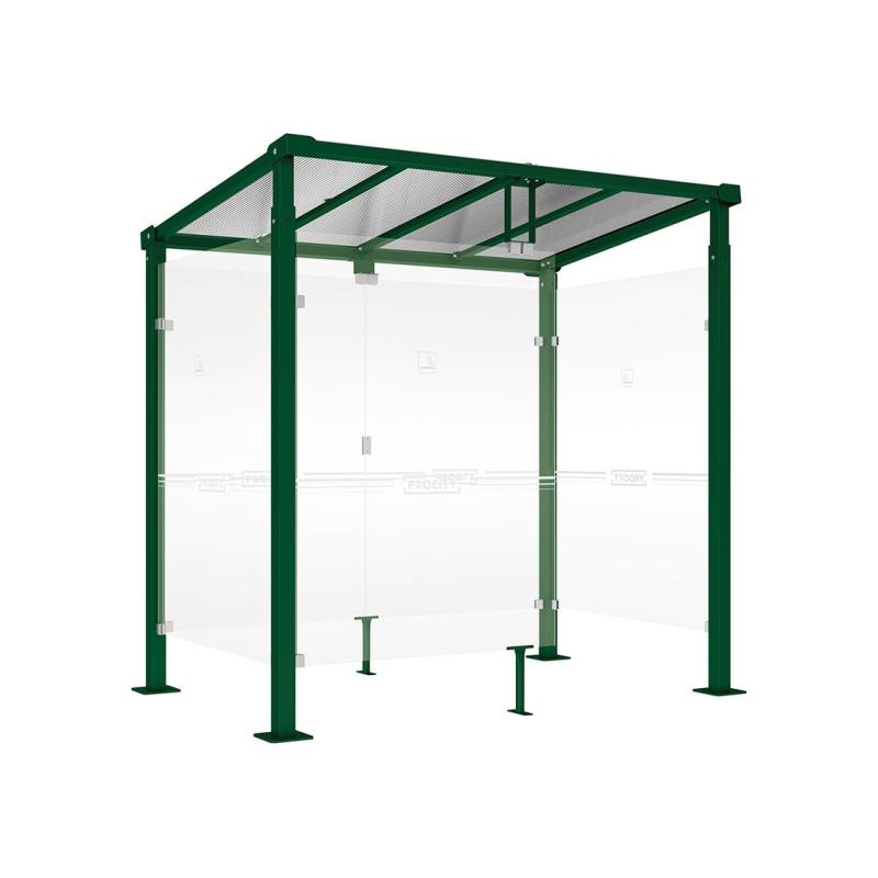 Raucherunterstand Milano in Moosgrün RAL 6005