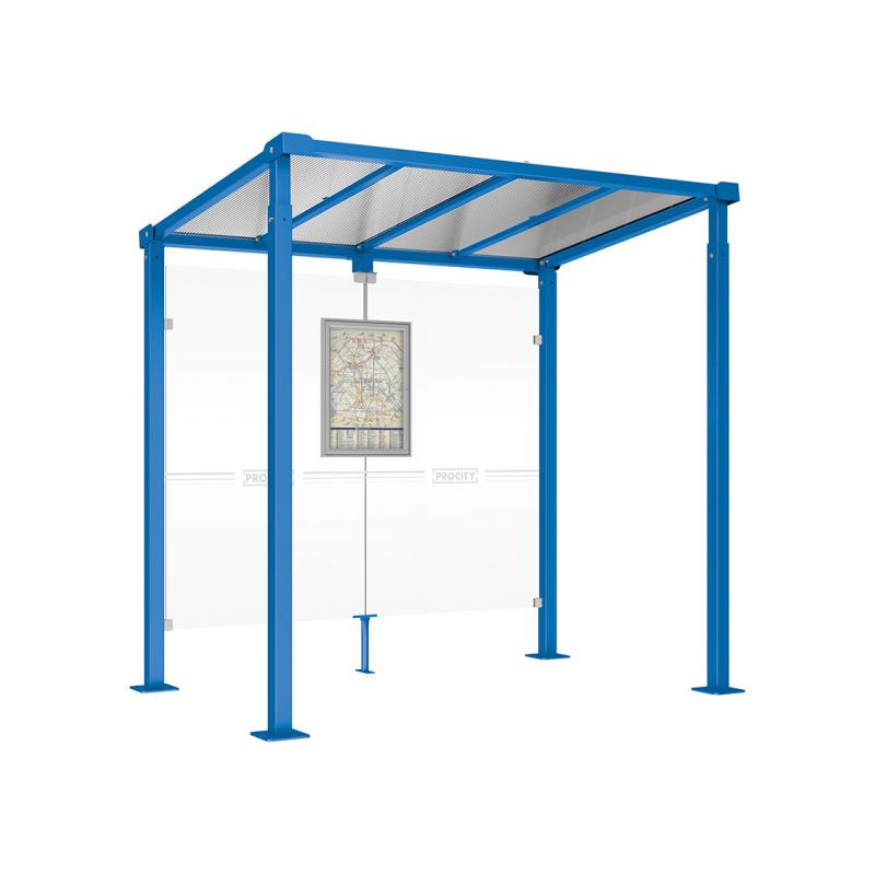 Buswartehalle Milano in Blau