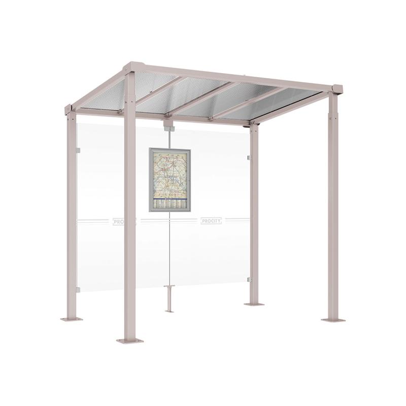 Buswartehalle Milano in Anthrazit / Grau