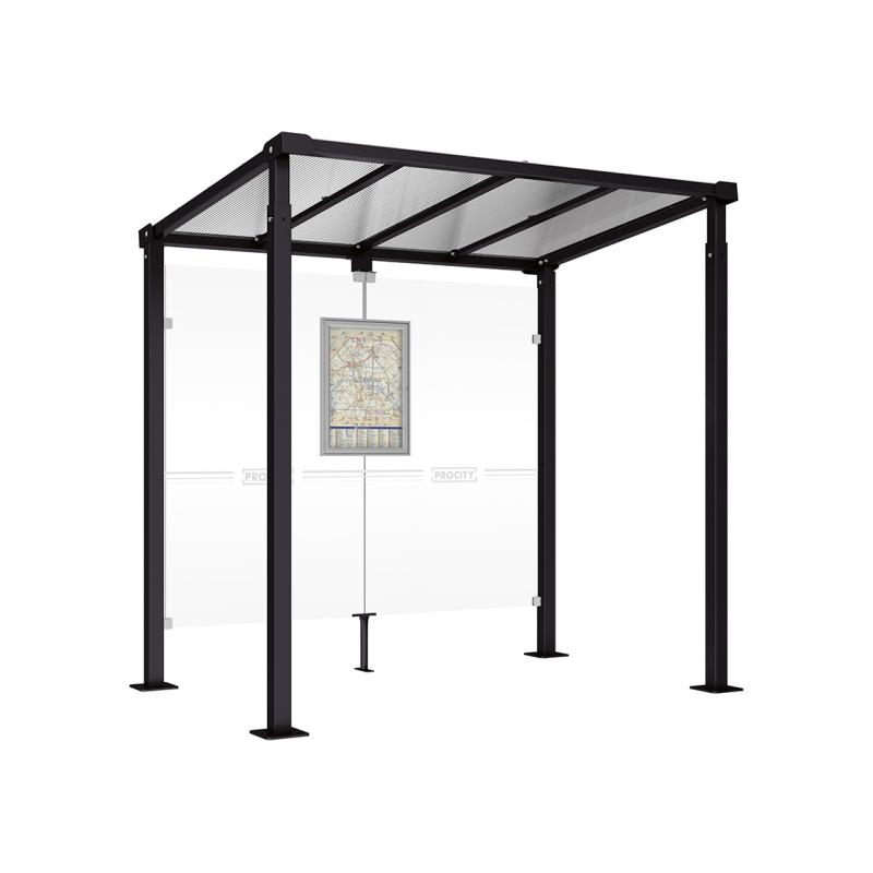 Buswartehalle Milano in Tiefschwarz