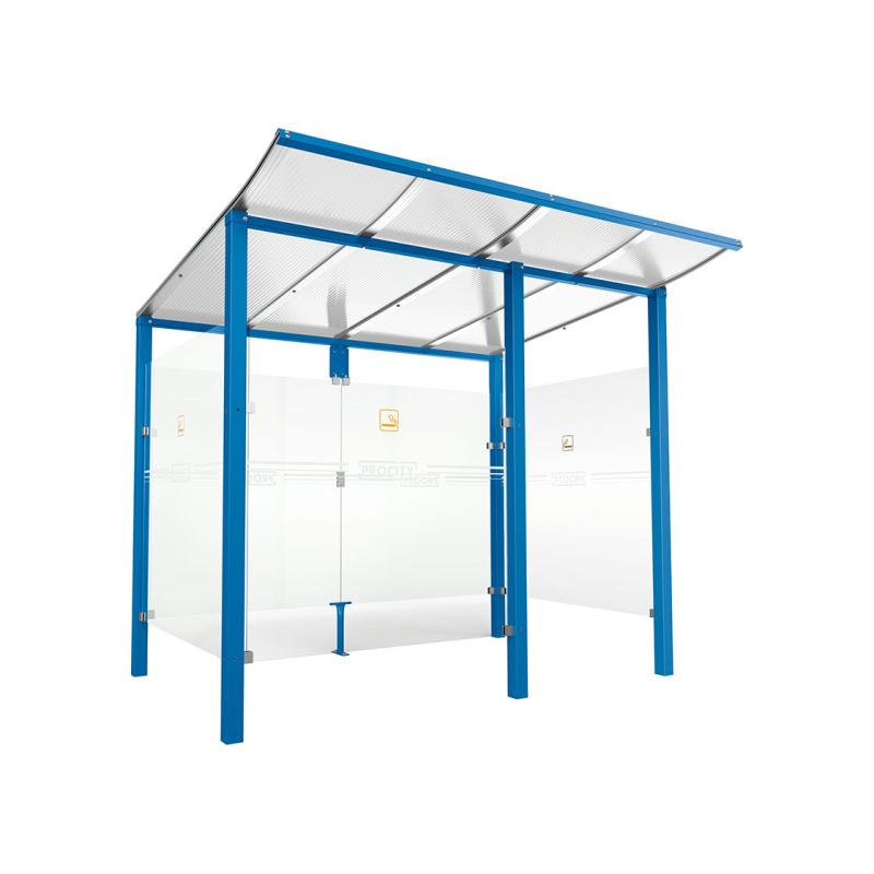 Raucherunterstand Modulo in Enzianblau RAL 5010