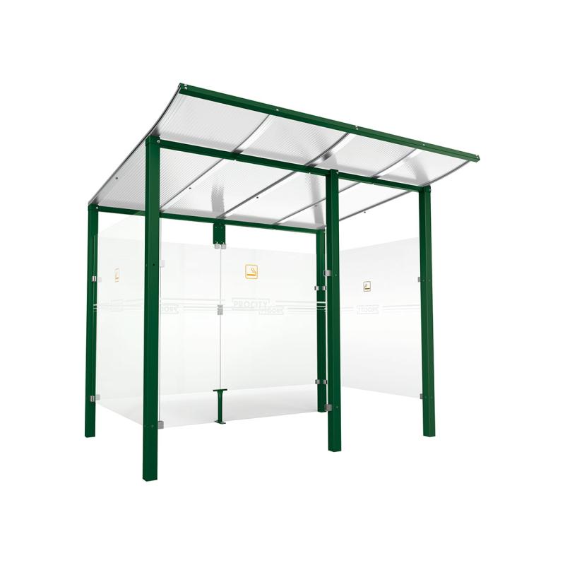 Raucherunterstand Modulo in Moosgrün RAL 6005