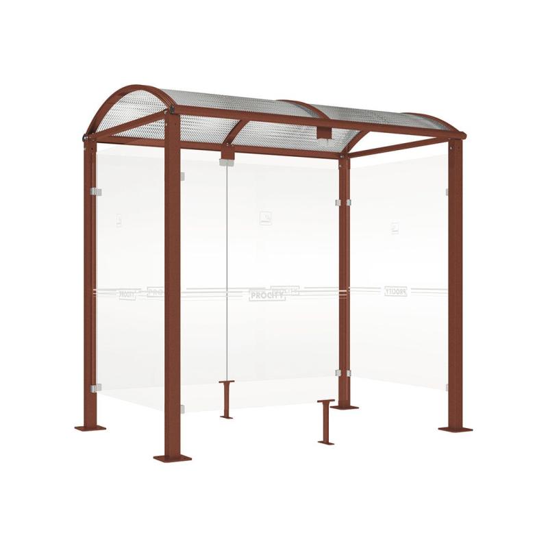 Raucherunterstand Klassik Medium in Rost Corten-Optik