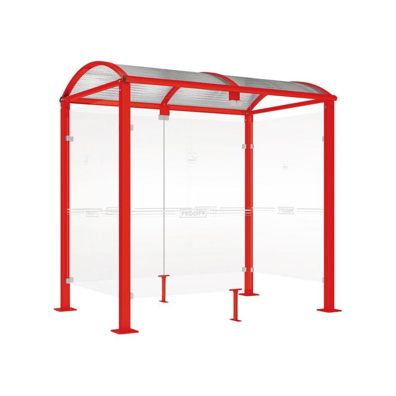 Raucherunterstand Klassik Medium in Verkehrsrot