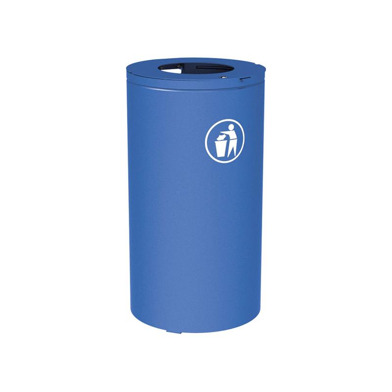 Abfallbehälter Olbia in Blau