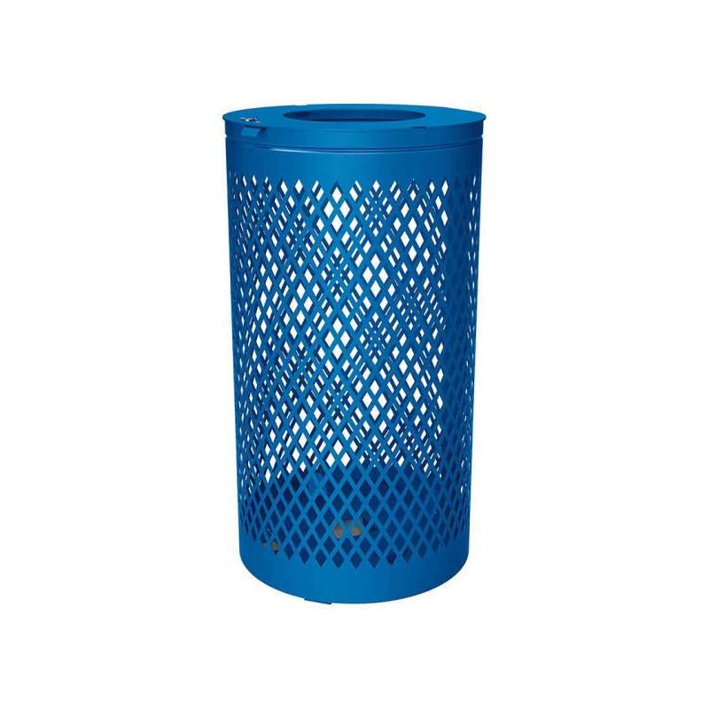 Abfallkorb Raute in Blau