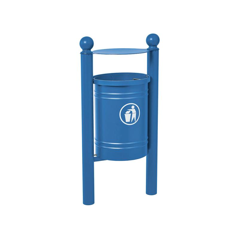 Abfallbehälter Santiago Kugel in Blau