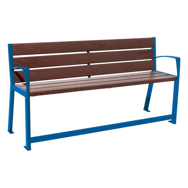 Seniorenbank Silaos Recycling-Kunststoff in Blau