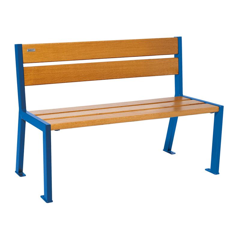 Sitzbank Silaos 5 Holzleisten in Blau