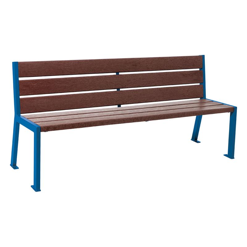 Sitzbank Silaos Recycling-Kunststoff in Blau
