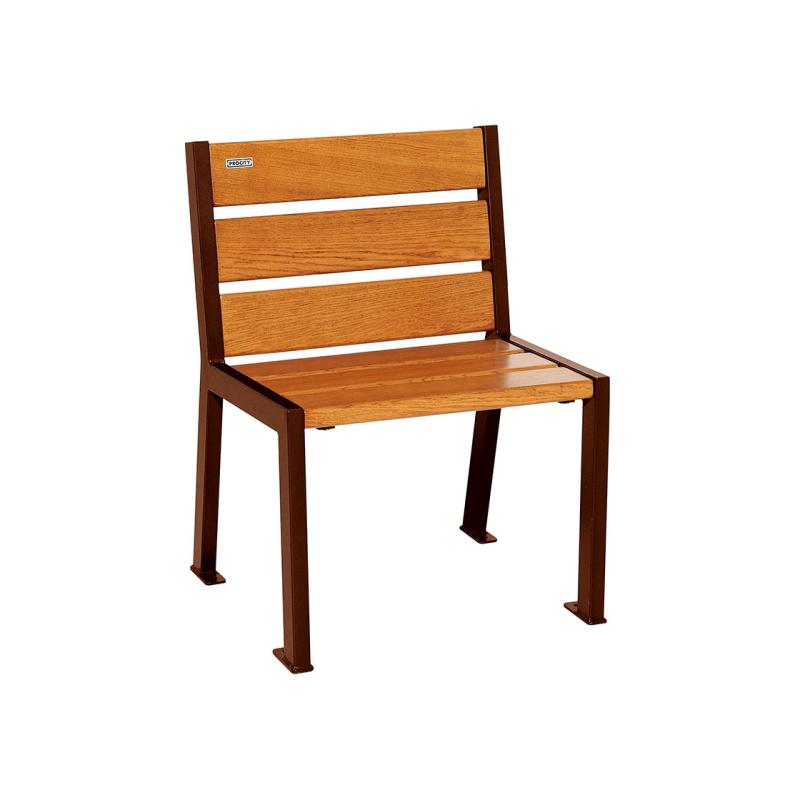 Silaos Stuhl Stahl und Holz in Rost Corten-Optik