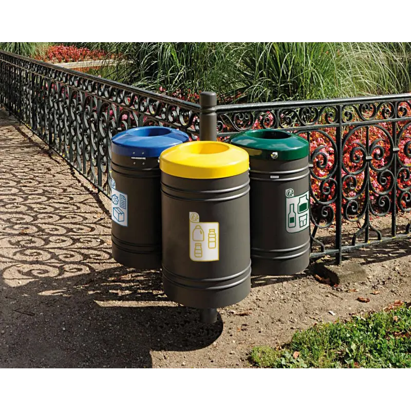 Abfallbehälter Gustavia für Mülltrennung 40 liter - City – Produktansicht 1