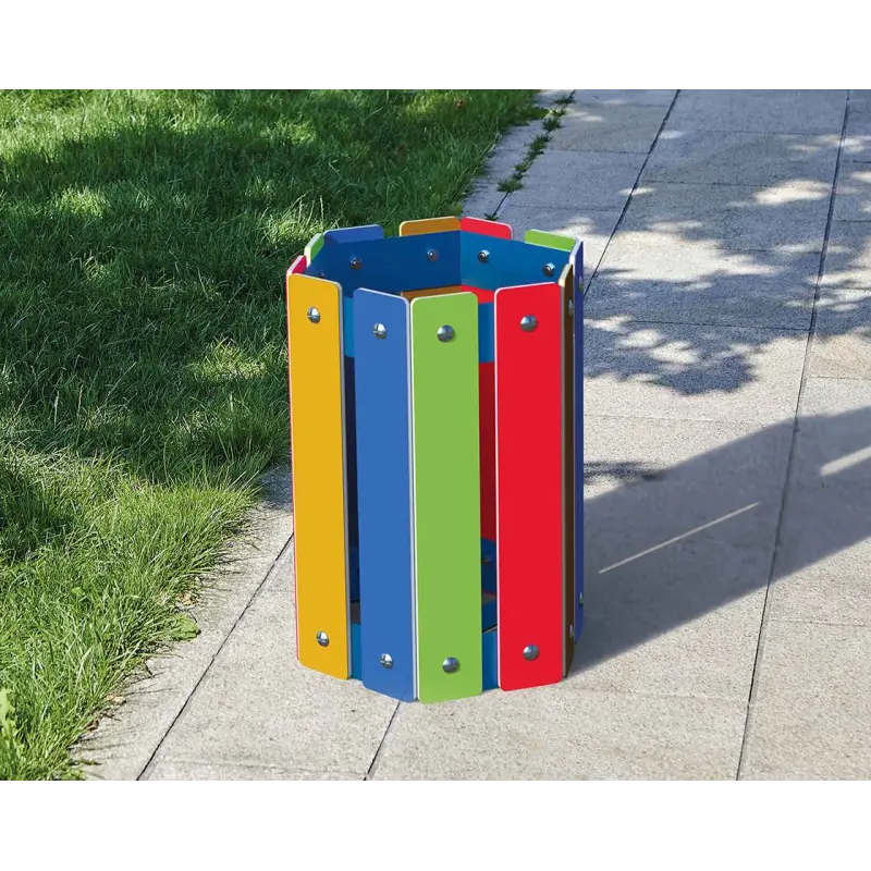 Abfallbehälter Regenbogen 50 Liter – Produktansicht 2