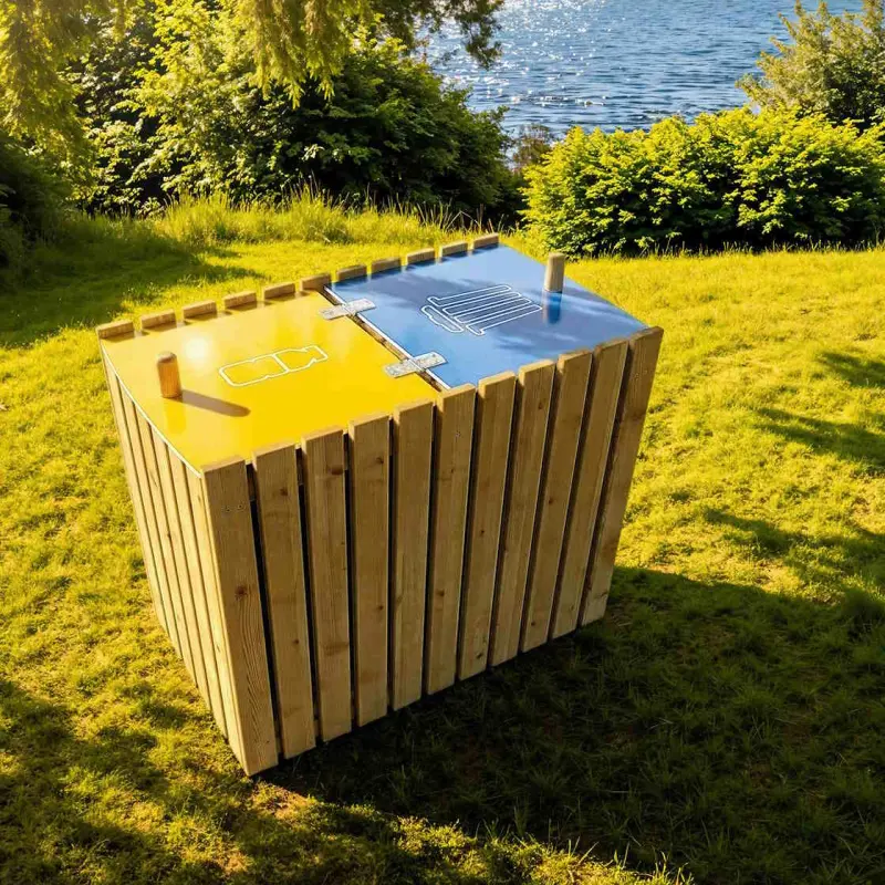 Abfalltrennsystem Turin 2 x 100 Liter – Produktansicht 3