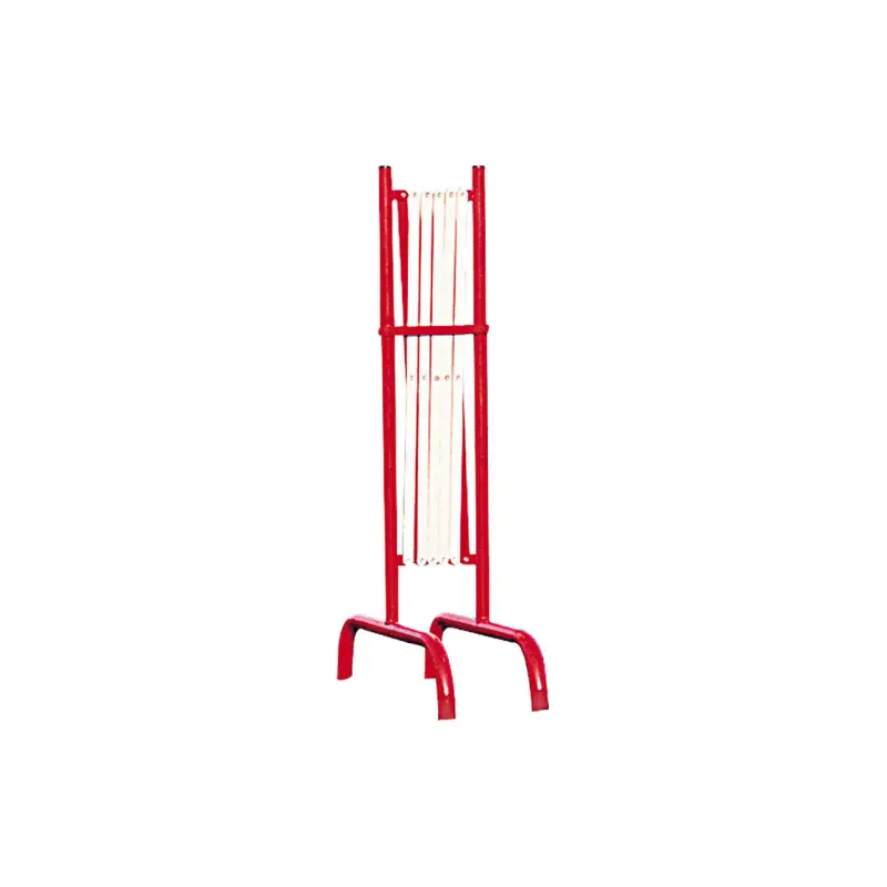 Ausziehbares Scherengitter aus Stahl Rot/Weiss – Produktansicht 5