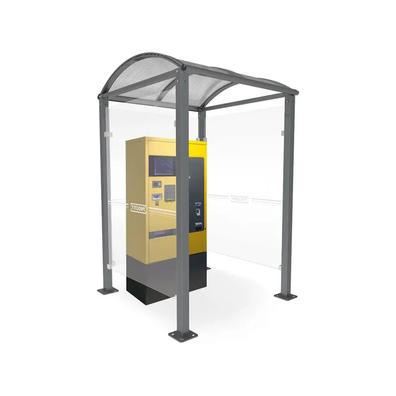 Automatenüberdachung Vierkantrohr – Produktansicht 2