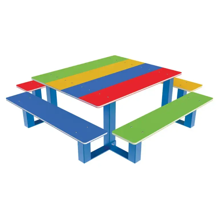 Bank-Tisch-Kombination Regenbogen – Produktansicht 1