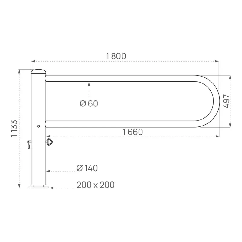 Drehschranke L 1800 mm – Produktansicht 4