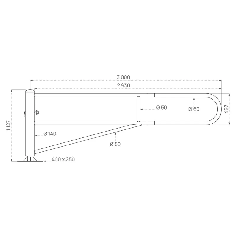 Drehschranke L 3000 mm – Produktansicht 2