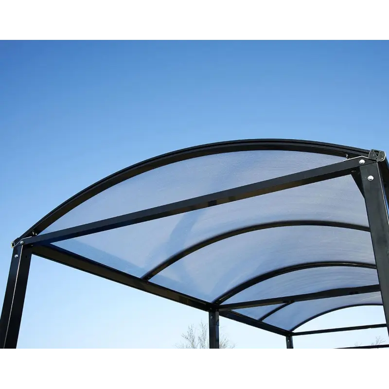 Fahrradüberdachung Vierkantrohr „M“ mit Polycarbonat-Verkleidungen – Produktansicht 3