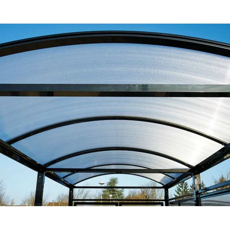 Fahrradüberdachung Vierkantrohr „M“ mit Polycarbonat-Verkleidungen – Produktansicht 7