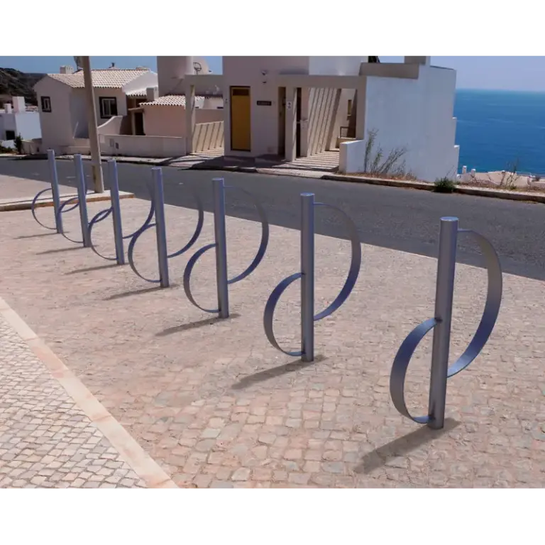 Fahrradbügel Province Klassik gebürsteter Edelstahl – Produktansicht 1
