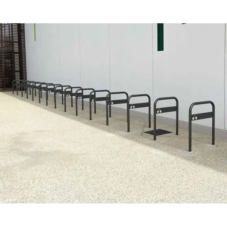 Fahrradbügel gebogen mit Beschilderung – Produktansicht 1