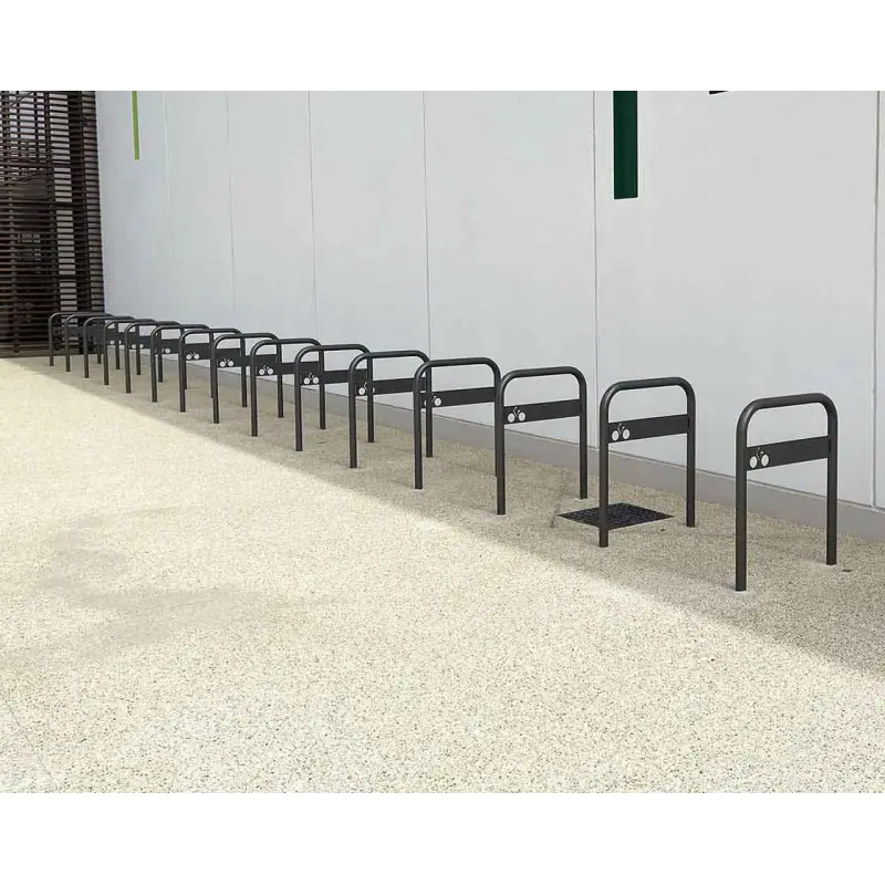 Fahrradbügel gebogen mit Beschilderung – Produktansicht 1