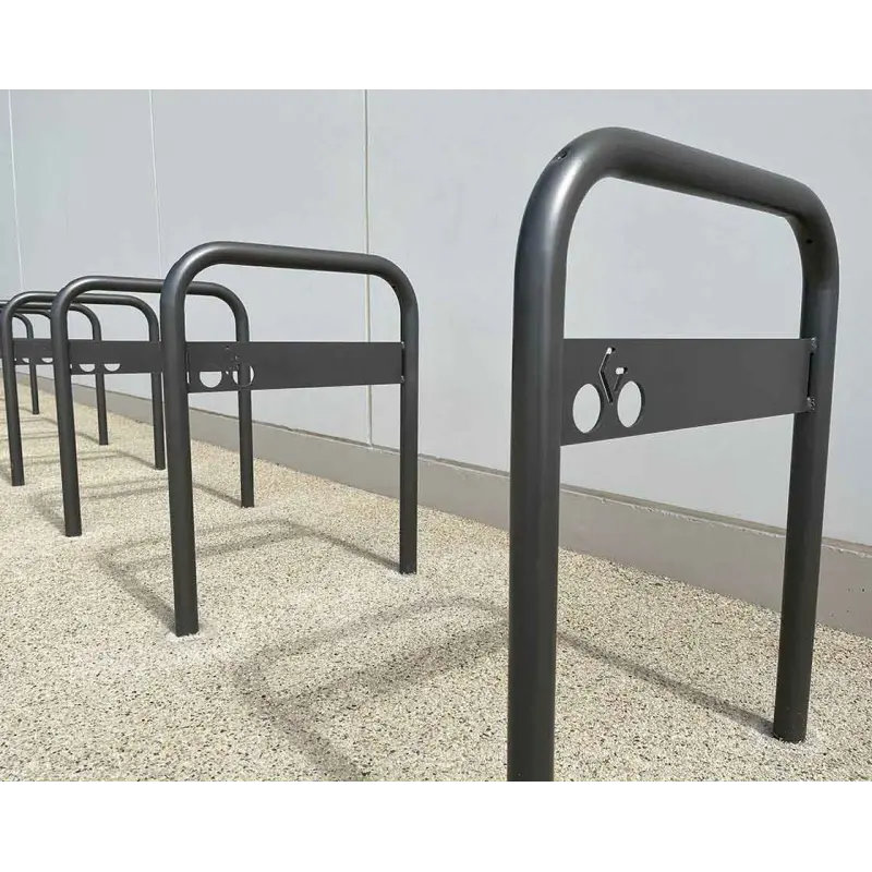 Fahrradbügel gebogen mit Beschilderung – Produktansicht 3