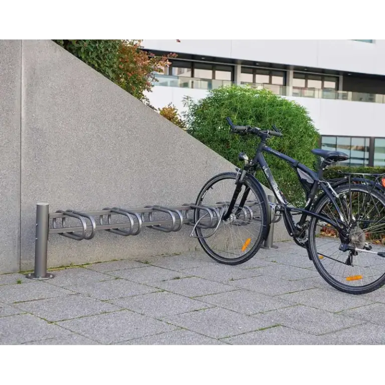 Fahrradständer Province gebürsteter Edelstahl – Produktansicht 1