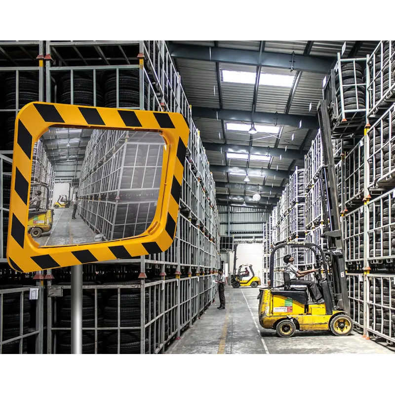 Industriespiegel gelb/schwarz aus Polymir & P.A.S – Produktansicht 2