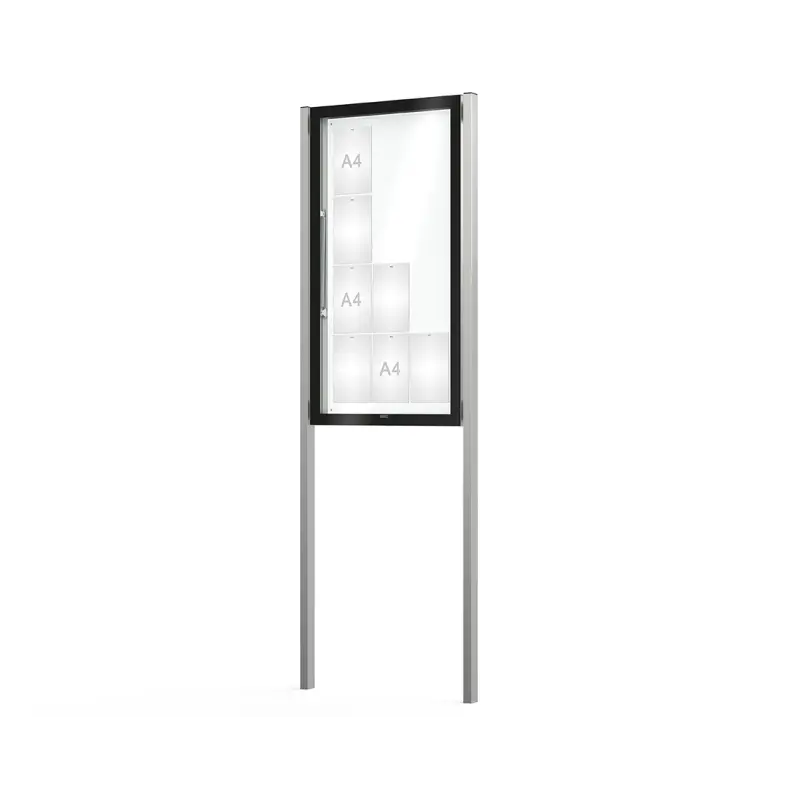 Schaukasten Edge Bautiefe 80 mm mit Pfosten – Produktansicht 8