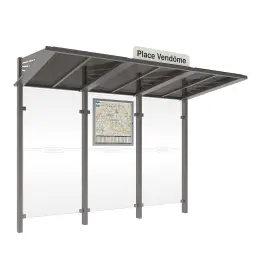 Sitzbank mit Rückenlehne für Wartehalle Convi® – Produktansicht 4