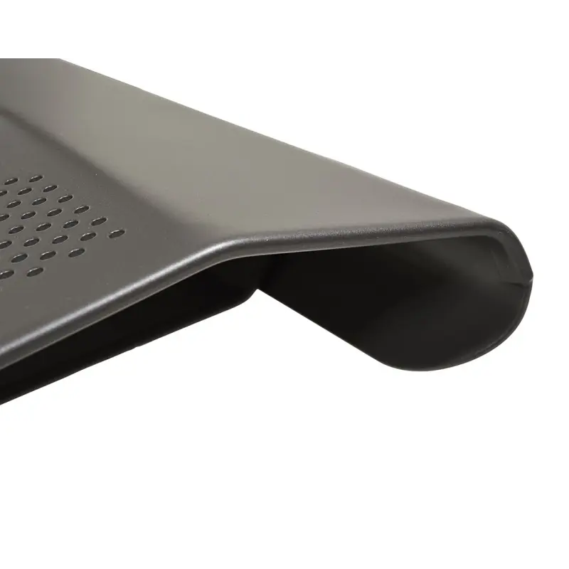Detailansicht der ergonomisch geglätteten Falzkante und gerundeten Sicherheitsecke der Oslo-Stahlblechbank.