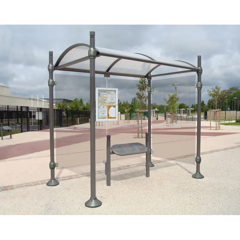 Elegante Standlehne Estoril City aus feuerverzinktem Stahlrohr mit dekorativem City-Zierkopf aus Aluminiumguss.
