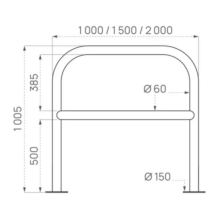 Verstärkte Bügel Ø 60 mm – Produktansicht 1