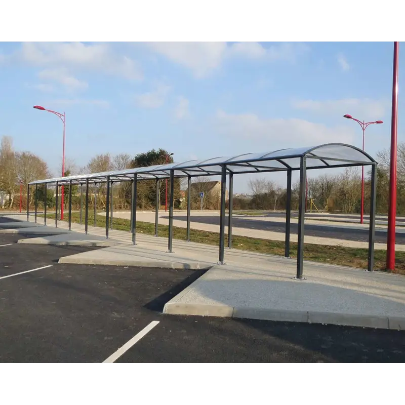 Wegüberdachung Vierkantohr "M" mit Glasverkleidungen – Produktansicht 2
